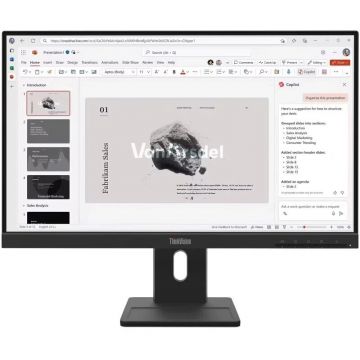 Lenovo Monitor LED Lenovo ThinkVision E22-40, 21.5 FHD, IPS, 5 ms, 100 Hz, Negru