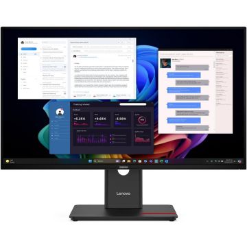 Lenovo Monitor Lenovo ThinkVision T27UD-40, 27 inch, 4K UHD 3840x2160, IPS, 60 Hz, 6ms, Negru