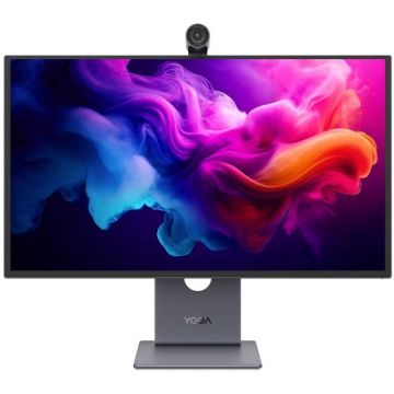 Lenovo Monitor QD-OLED Lenovo Yoga Pro 27UD-10, 26.5 inch, UHD (3840 x 2160), HDMI, DisplayPort, Boxe, 120 Hz, 0.03 ms, Negru