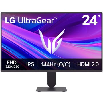 LG Monitor Gaming IPS LED LG 23.8 24G411A-B, Full HD (1920 x 1080), HDMI, DisplayPort, 144 Hz, 5 ms, Negru