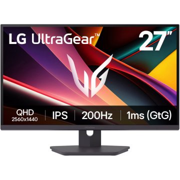 LG Monitor Gaming IPS LED LG UltraGear  27G610A-B,  27, QHD (2560 x 1440), HDMI, DisplayPort, Pivot, 200 Hz, 1 ms, Negru