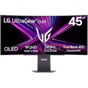 LG Monitor LED Curbat LG UltraGear, 44.5 inch, 3440 x 1440 pixeli, 0.03 ms GtG, Negru