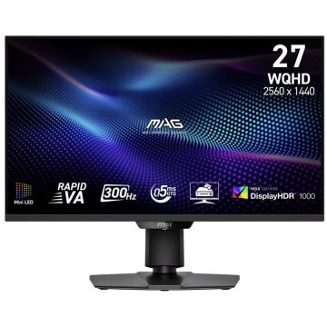 MSI Monitor Gaming Rapid VA Mini-LED MSI 27 MAG 274QPF X30MV, WQHD 2560 x 1440, HDMI, DisplayPort, 300 Hz, 0.5 ms Negru
