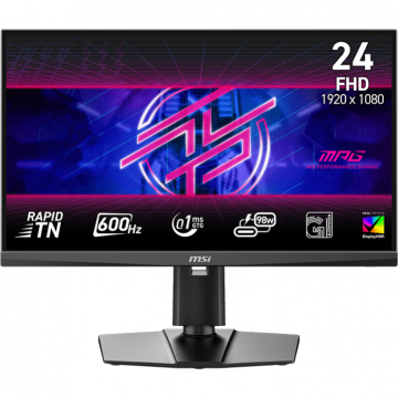 MSI Monitor MSI MPG 242R X60N, 24.1, Full HD, Rezolutie 1920 x 1080, TN, 600 Hz, 0.1 ms, Negru