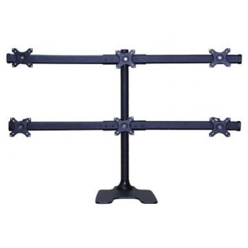 NEOMOUNTS Suport monitor Neomounts FPMA-D700DD6, pentru 6 monitoare, ecran 10-27 inch, greutate maxima 8 kg/monitor, Negru