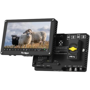 Portkeys Monitor LCD de regizor Portkeys HS8, 8 inch, Touchscreen, 1100 nits, 20 W, HDMI, HD-SDI, Negru