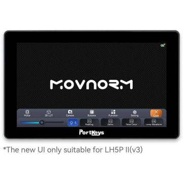 Portkeys Monitor profesional pentru camera de filmat Portkeys LH5P II, Ecran 5.5, 10-bit (8+2 FRC), 1920x1080, Touchscreen 2000nits, 13W, Negru