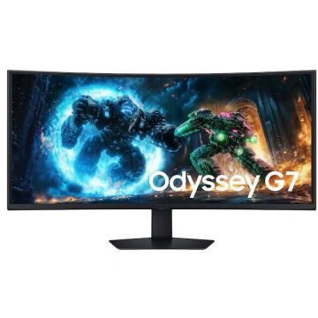 Samsung Monitor Gaming VA LED Samsung 40 LS40FG750EUXEN, WUHD (5120 x 2160), HDMI, DisplayPort, Ecran curbat, 180 Hz, 1 ms, Negru