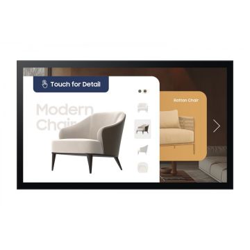 Samsung Monitor LCD SAMSUNG QM32C-T, Ecran tactil, 32 inch, Full HD, 400 cd/m², 60 Hz, 8 ms, Ethernet LAN Wi-Fi, HDMI, USB, Negru