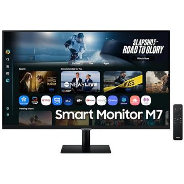 Samsung Monitor VA LED Samsung Smart M7, 32 inch, 4K UHD 3840 x 2160, 60Hz, 4ms, HDMI/USB-C, Eye Saver, Flicker Free, Smart TV Apps, Negru