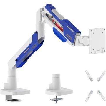 Serioux Suport monitor Serioux MM101-C012WH, ecran 24 - 57 inch, greutate maxima 30 kg, alb/albastru