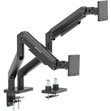 Serioux Suport monitor Serioux SRXA-MM74-C024, 2 monitoare, ecran 17 - 45 inch, greutate maxima 20 kg/monitor, Negru