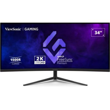 VIEWSONIC Monitor gaming curbat ViewSonic VX3418C-2K - 34'', VA, UWQHD, 1ms, 180Hz, DisplayPort, HDMI 2.0, Negru