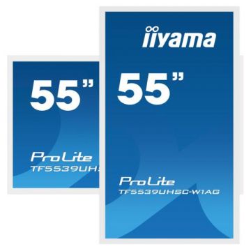 Display Profesional IPS LED iiyama 55inch TF5539UHSC-W1AG, Ultra HD (3840 x 2160), VGA, HDMI, DisplayPort, Touchscreen, Boxe (Alb) Display Profesional IPS LED iiyama 55inch TF5539UHSC-W1AG, Ultra HD (3840 x 2160), VGA, HDMI, DisplayPort, Touchscreen, Boxe (Alb)