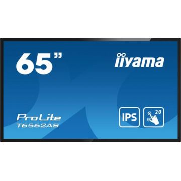Display Profesional IPS LED iiyama T6562AS-B1, Ultra HD (3840 x 2160), HDMI, DisplayPort, Touchscreen, Boxe (Negru)