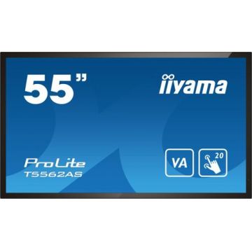 Display Profesional VA LED iiyama 55inch OM46B, Ultra HD (3840 x 2160), HDMI, Touchscreen, Boxe (Negru)