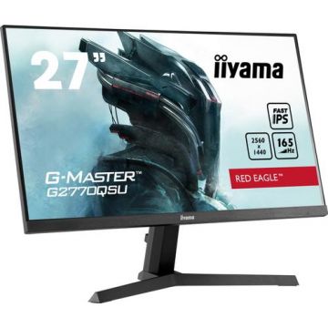 Monitor Gaming Fast IPS LED iiyama 27inch G2770QSU-B1, QHD (2560 x 1440), HDMI, DisplayPort, AMD FreeSync, Boxe, 165 Hz, 0.5 ms (Negru)
