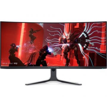 Monitor Gaming QD-OLED Dell Alienware 34inch AW3423DW, QHD (3440 x 1400), HDMI, DisplayPort, NVIDIA® G-SYNC® ULTIMATE, Ecran curbat, 175 Hz, 0.1ms (Negru/Alb)