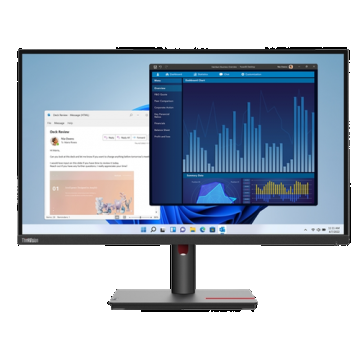 Monitor IPS LED Lenovo ThinkVision 27inch T27h-30, QHD (2560 x 1440), HDMI, DisplayPort, Pivot (Negru)