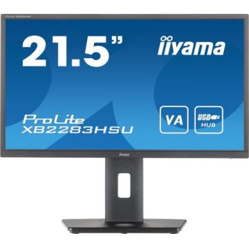 Monitor VA LED iiyama 21.5inch XB2283HSU-B1, Full HD (1920 x 1080), HDMI, DisplayPort, AMD FreeSync, Pivot, Boxe (Negru)