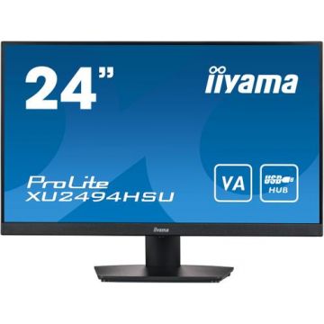 Monitor VA LED iiyama 23.8inch XU2494HSU-B2, Full HD (1920 x 1080), HDMI, DisplayPort, Boxe (Negru)
