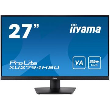 Monitor VA LED iiyama 27inch XU2794HSU-B1, Full HD (1920 x 1080), HDMI, DisplayPort, Boxe (Negru)