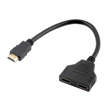 Adaptor  Gembird DSP-2PH4-04, HDMI A tata - 2x HDMI A mama, Negru