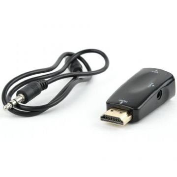 Adaptor video Gembird AB-HDMI-VGA-02, HDMI (T) - VGA (M), Full HD/60Hz
