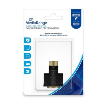 Adaptor video MediaRange MRCS171, DVI/HDMI, Full HD (Negru)