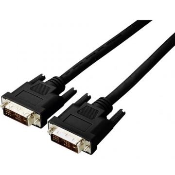 Cablu Assmann AK-320107-020-S, 2 x DVI-D tata, 2m, Negru