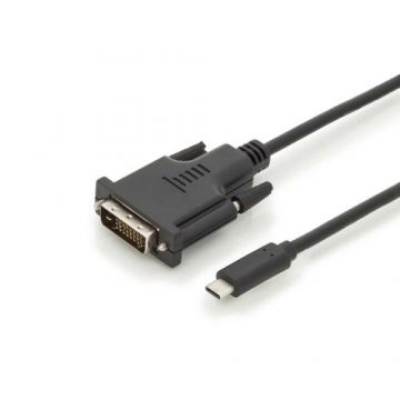 Cablu Digitus DB-320108-020-S, USB type C - DVI, 2m, 1080p@60Hz