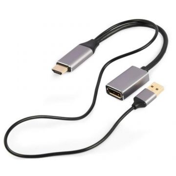 Cablu Gembird A-HDMIM-DPF-02, 4K, HDMI la DisplayPort, 0.1m (Negru)