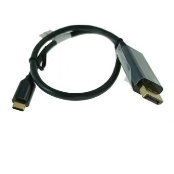 Cablu Lanberg CA-CMDP-10CU-0005-BK, USB-C, DisplayPort, 0.5m, 4K/60Hz (Negru)