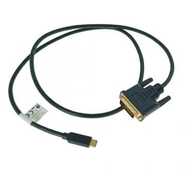 Cablu Lanberg CA-CMDV-10CU-0010-BK, USB-C la DVI-D, 1m, 4K/60Hz (Negru)