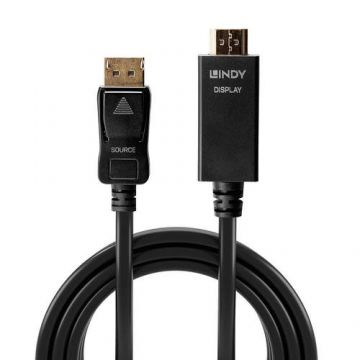 Cablu Lindy LY-36922, DisplayPort - HDMI, 10.2G, 2m