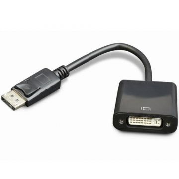 Cablu video Gembird DisplayPort (T) la DVI-I DL (M), 10cm, rezolutie maxima Full HD la 60Hz, Negru, AB-DPM-DVIF-002