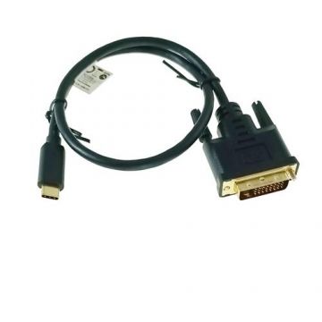 Cablu video Lanberg CA-CMDV-10CU-0005-BK, USB-C, DVI-D, 0.5m, 4K/60Hz (Negru)