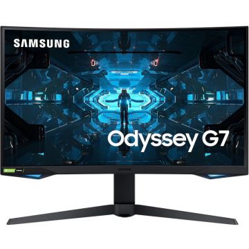 Monitor Gaming Curbat LED VA SAMSUNG Odyssey G7 LC27G75TQSPXEN, 27, QHD, 240Hz, AMD FreeSync Premium Pro, G-Sync, Negru