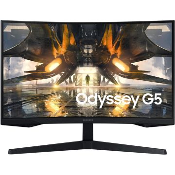 Monitor Gaming LED VA SAMSUNG Odyssey G5 LS27AG550EPXEN, 27, WQHD, 165Hz, FreeSync Premium, HDR, negru