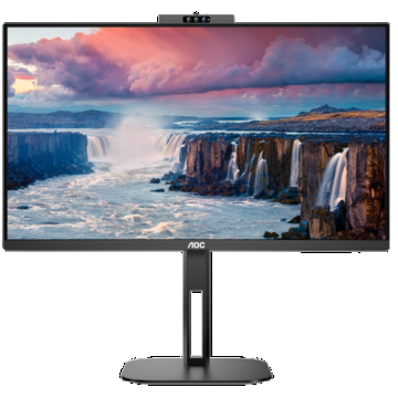 Monitor IPS LED AOC 23.8inch 24V5CW/BK, Full HD (1920 x 1080), HDMI, DisplayPort, AMD FreeSync, Pivot, Boxe (Negru)