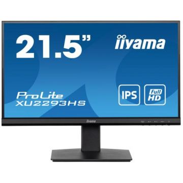 Monitor IPS LED iiyama 21.5inch XU2293HS-B5, Full HD (1920 x 1080), HDMI, DisplayPort, AMD FreeSync, Boxe (Negru)