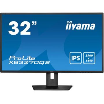 Monitor IPS LED iiyama PROLITE 31.5inch XB3270QS-B5, QHD (2560 x 1440), DVI, HDMI, DisplayPort, AMD FreeSync, Boxe (Negru)