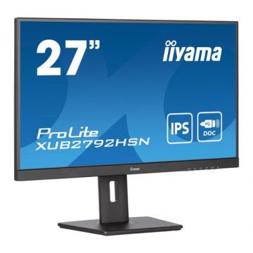 Monitor IPS LED Iiyama PROLITE XUB2792HSN-B5, Full HD (1920 x 1080), HDMI, DisplayPort, Pivot, Boxe (Negru)