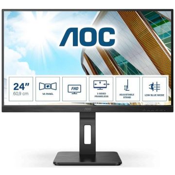 Monitor LED AOC 24P2QM 23.8 inch FHD VA 4 ms 75 Hz
