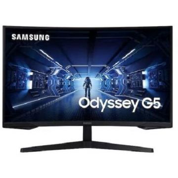 Monitor LED Samsung Gaming Odyssey G5 G55T LC27G55TQBUXEN Curbat 27 inch QHD VA 1 ms 144 Hz HDR FreeSync Premium