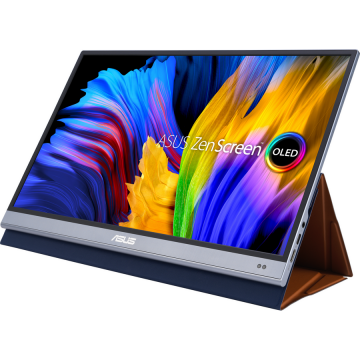 Monitor Portabil OLED ASUS ZenScreen 15.6 MQ16AH, Full HD (1920 x 1080), Mini HDMI, USB Type-C