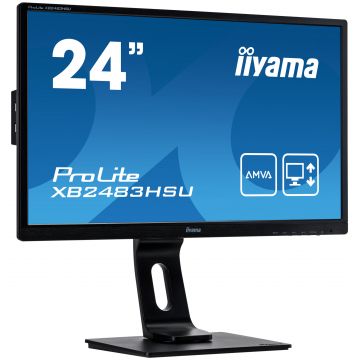 Monitor Second Hand Iiyama XB2483HSU, 24 Inch Full HD, VGA, DVI, Display Port, USB