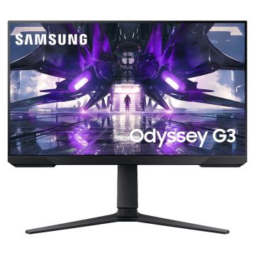 Monitor Gaming VA LED Samsung 24inch LS24AG300NUXEN, Full HD, HDMI, DisplayPort, Pivot, 144 Hz, 1 ms, Negru