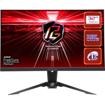 Monitor LED ASRock Gaming PG32QF2B 31.5 inch QHD VA 1 ms 165 Hz HDR FreeSync Premium