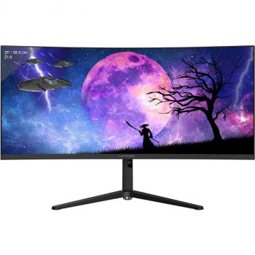 Monitor LED Gaming Curbat M35-UWQHD-120-C 35 inch UWQHD VA 120Hz Black
